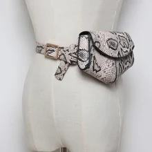 Змеиный женский Талия Сумки Новая Мода Женские Пояса Сумки Высококачественные PU Талии Пакет Handy Fanny Pack Монета Карман