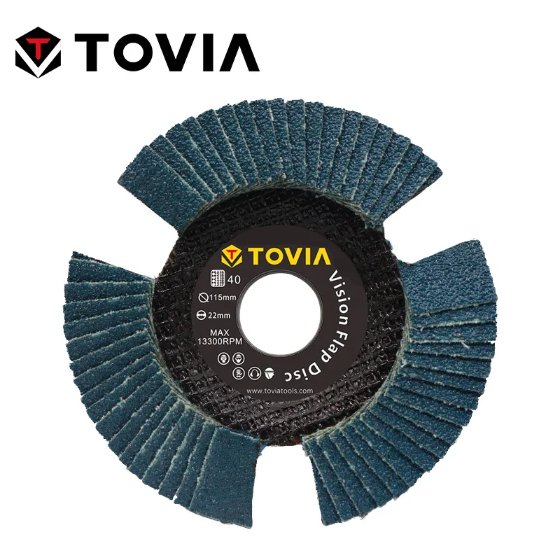 

TOVIA 10pcs Vision Zircon Flap Disc 115mm Sanding Disc Flap Disc See Through Grinding Wheel 40/60/80/120 Grit Abrasive Tools