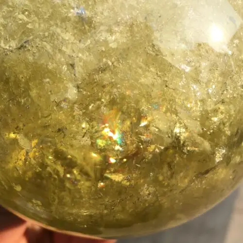 100-110mm Natural citrine quartz Sphere crystal ball Healing