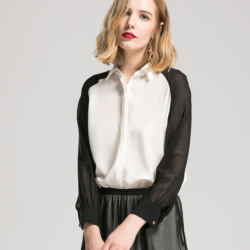 ssige 100reine Langarm Bluse Echte B In 2019 Seide Knopf L Top IWDEH29