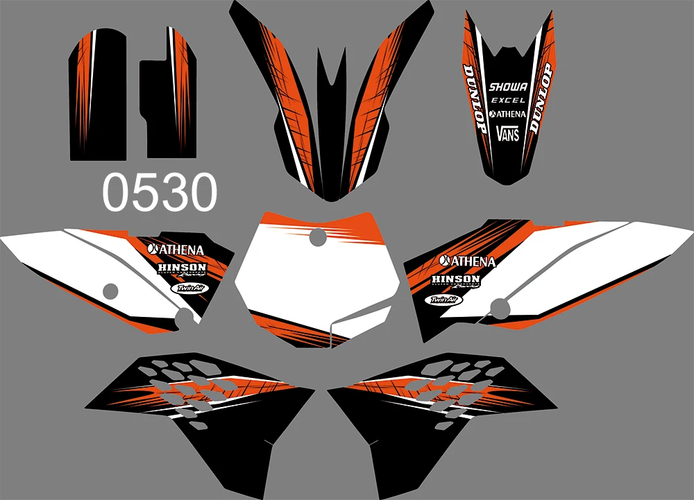 6 видов стилей команда графика фоны наклейки для KTM SX 65 2009 2010 2011 2012