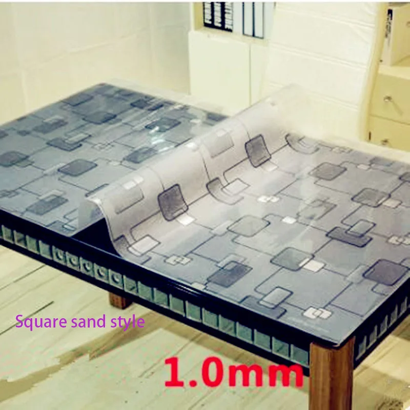 PVC Waterproof Tablecloth with pattern Kitchen Table Cover Oil Cloth Soft Glass Tablecloth 1.0 mm PVC Waterproof Tablecloth with pattern Kitchen Table Cover Oil Cloth Soft Glass Tablecloth 1.0 mm