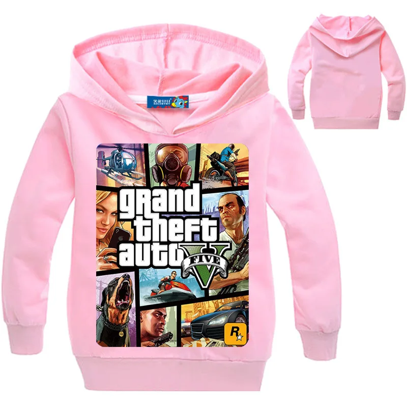  Kids Hoodies Boys Sweatshirt gta 5 Boys Outwear gta Hoodies Street Fight Long Costumes Clothes Shir