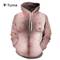 W-Yunna mMuscle принт женское/Мужское модное осеннее пальто с капюшоном толстовки женские свободные качественные толстовки
