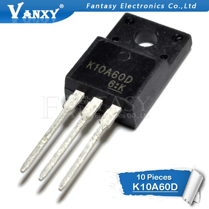 

10pcs K10A60D TO-220F TK10A60D TO-220F 10A60 TO220 new original