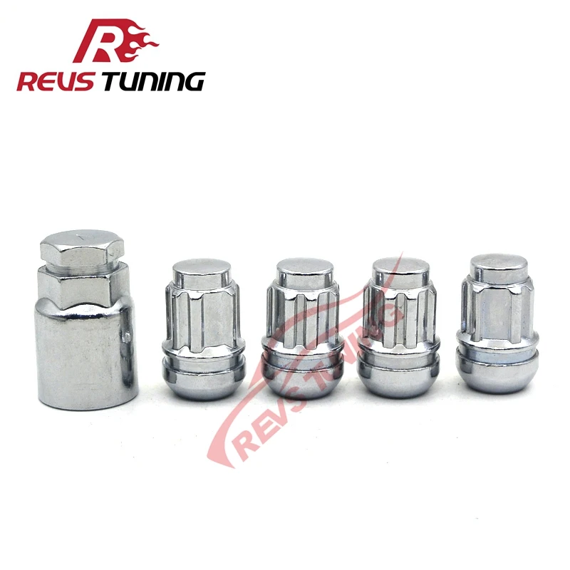 

4PCS Spline M12X1.5 Type Car Steel Wheel Lock Locking Lug Nuts For Honda With Adapter