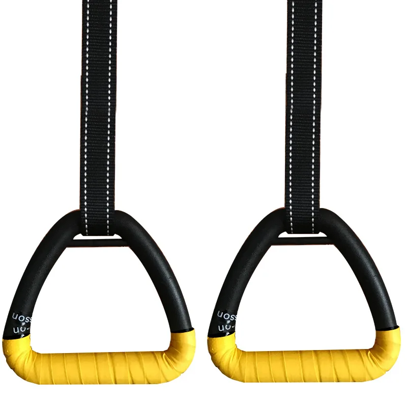 Gymnastics Rings with Adjustable Straps for Adult Child Full Body Strength Training Pull Ups Fitness Exercise Crossfit Workout