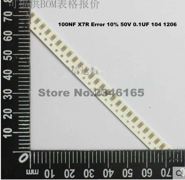 100 шт. 10% НФ X7R погрешность 0805 50 в 0 1 мкФ 104 1206 SMD | Электронные компоненты и