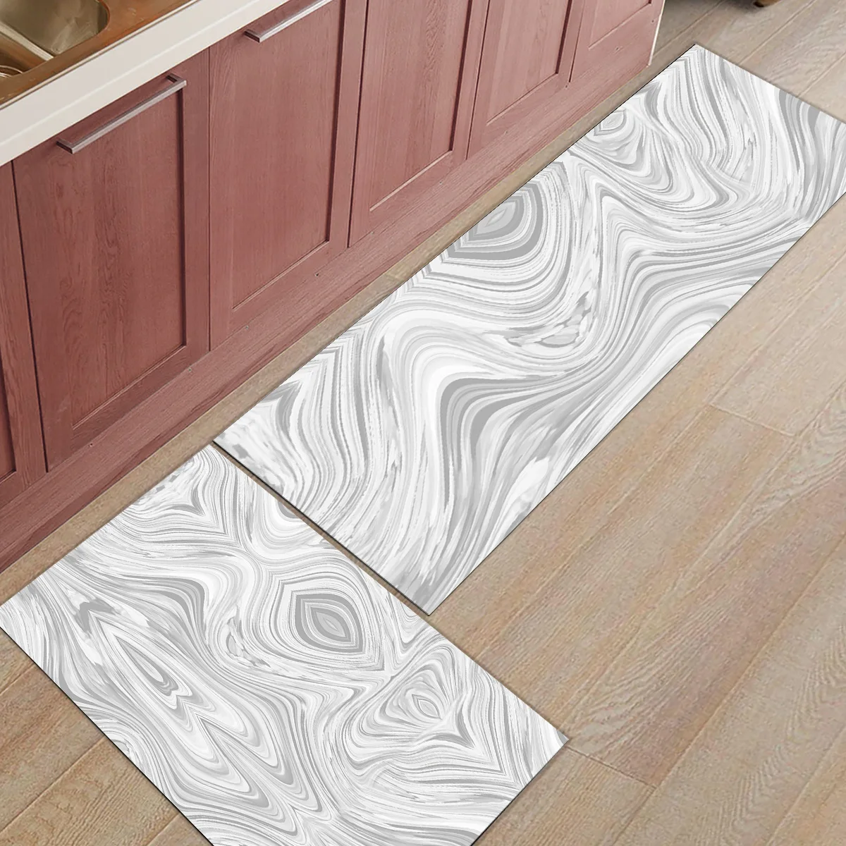 Пульсации воды Мрамор White1Boot скребок для обуви Ванна Душ Ванна наборы аксессуаров Пол Ковры Персонализированные области бегунов коврики