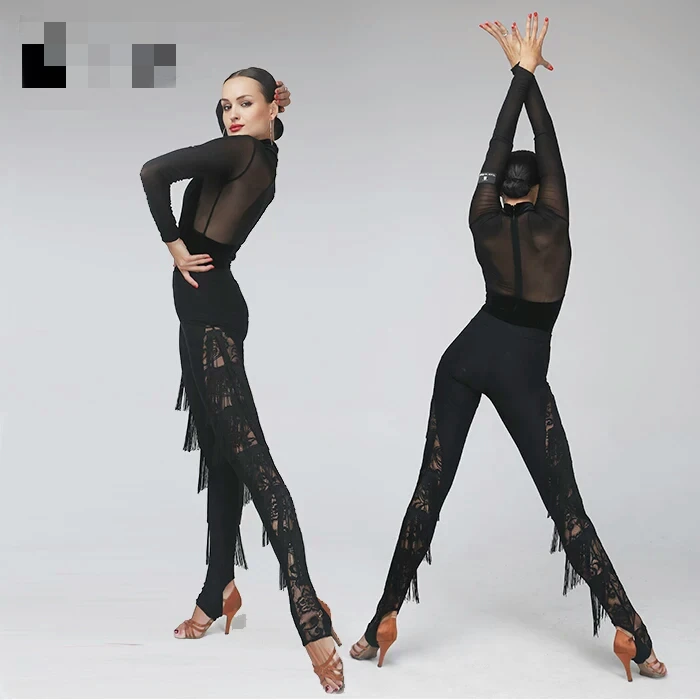 New nappa Pizzo nero pantaloni di ballo latin Tango scarpe da Ballo latino  cha cha moderna Sala Da Ballo latin dance fringe pantaloni pantaloni per  vendita| | - AliExpress