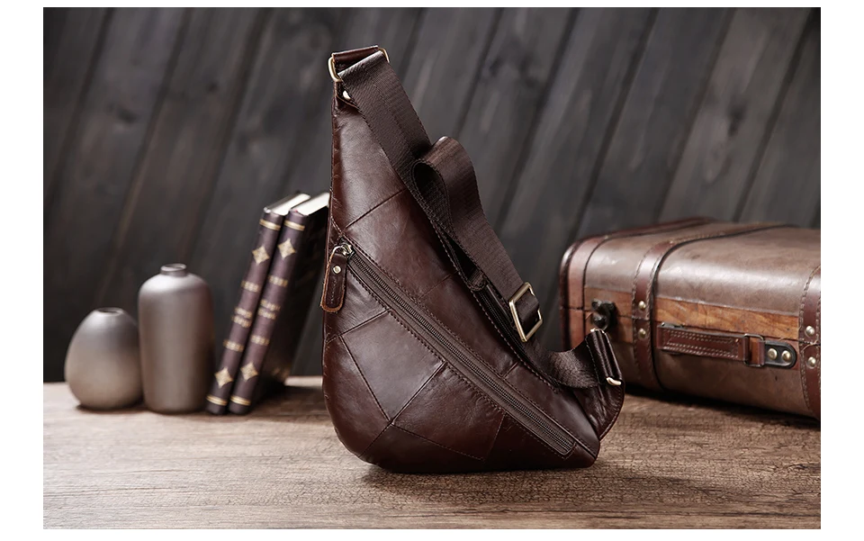 Cobbler Legend, натуральная кожа, мужская сумка через плечо, Повседневная нагрудная сумка, Воловья кожа, один плечевой ремень, задняя Сумка, ретро нагрудная сумка