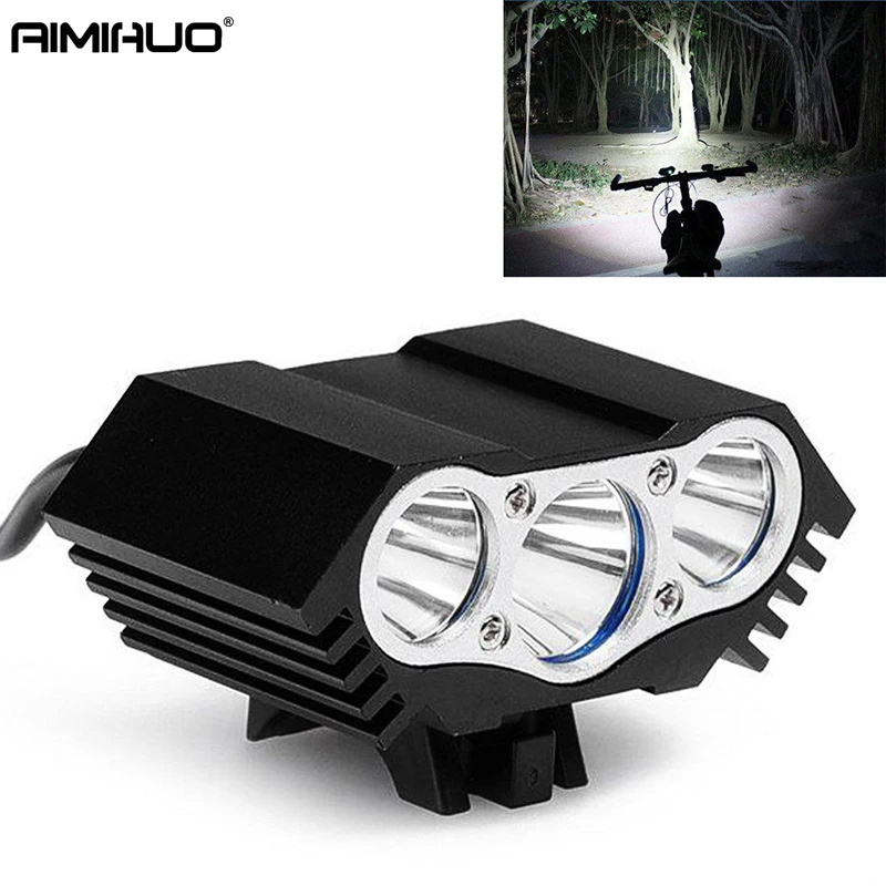

AIMIHUO LED Headlight 3*XM-L T6 USB Charging Lantern For A Bicycle 4 Modes Headlight Head Lamp Lampe Frontale Led Bike Light