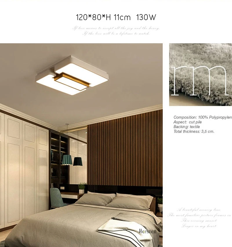 Creative Modern Ceiling Lights Black and White Iron Acrylic Ceiling Lamp For Living Room Bedroom Remote Control Lighting Fixtures (3)