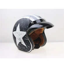Frete grátis 1 pcs Motocicleta 3/4 Capacete Aberto Da Cara Capacete Embutido Do Vintage Flip up Viseira Harley Capacete Da Motocicleta do PONTO