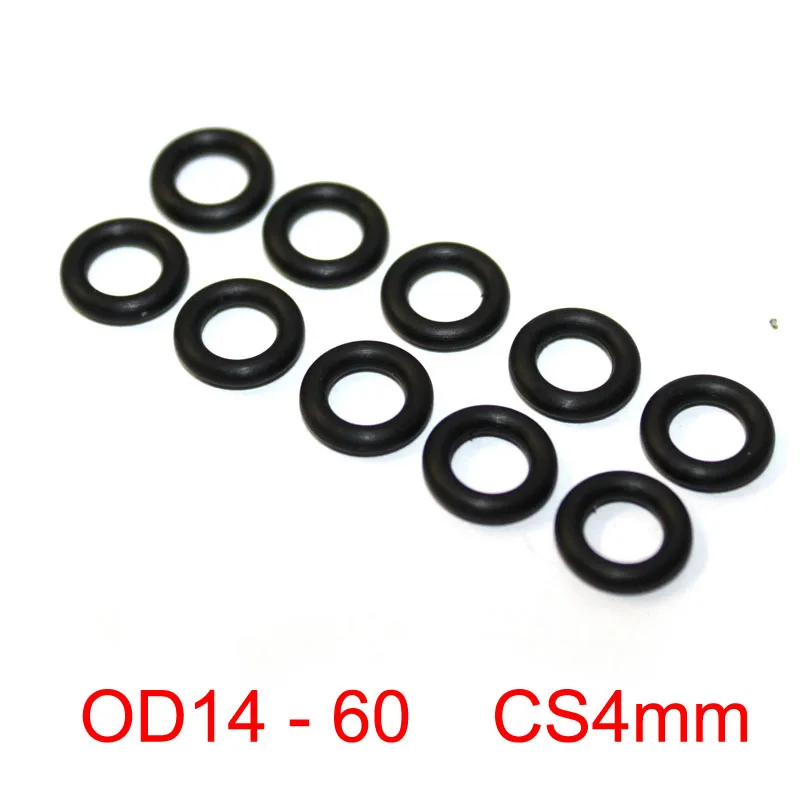 

100 PCS Black NBR rubber O ring O-ring Oring Sealing CS 4mm Rubber Gaskets OD 14-60mm