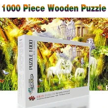 Деревянные головоломки 520/1000/1500 шт. головоломки мультфильм Игрушечные лошадки головоломки деревянные игрушки детские развивающие Монтессори Паззлы для детей подарки