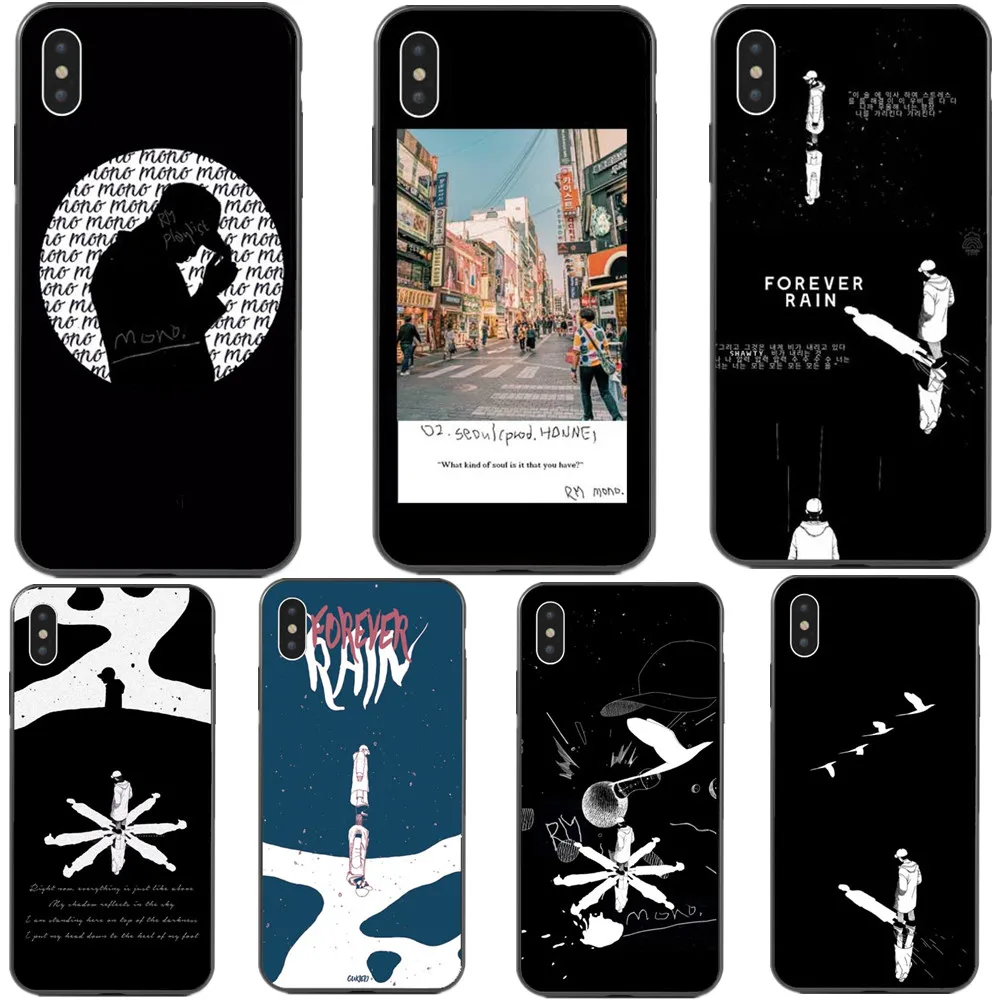 

Brand BTS RM Mono 2018 Mixtape Black Version Back Cover Silicone Phone Cases For iPhone X XS MAX XR 5 5s SE 6 6SPlus 7 8 Plus X