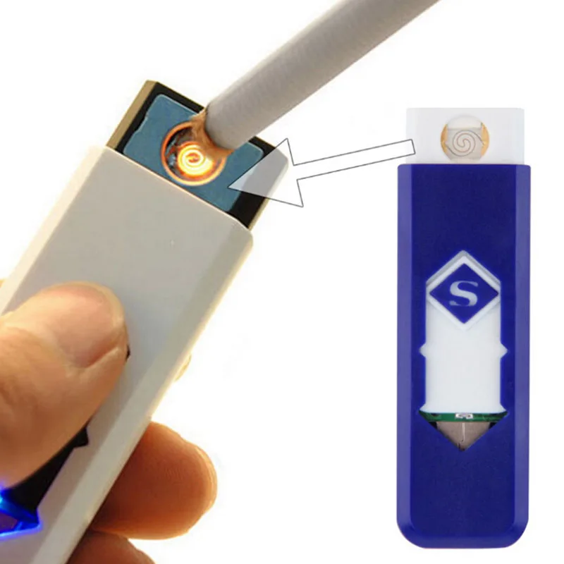 

USB Electronic Rechargeable Battery Flameless Car Cigarette Lighter No flame Lighter for fishing boring time use fishing tool