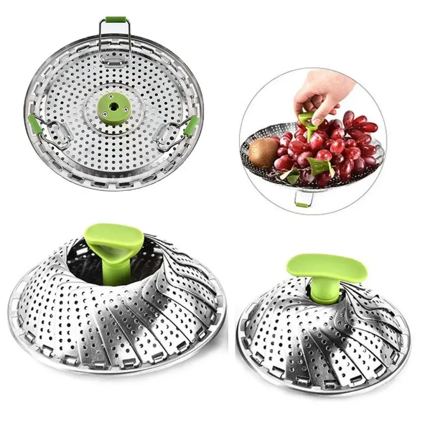 High quality 2 size Steamer Basket Stainless Steel Vegetable Steamer