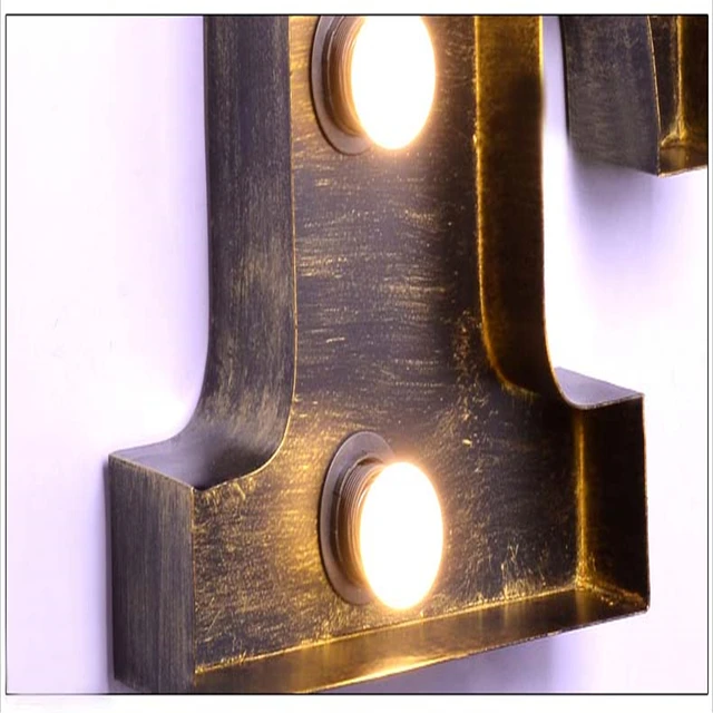 online shop fumat letters f wall lamps vintage art deco lamp project