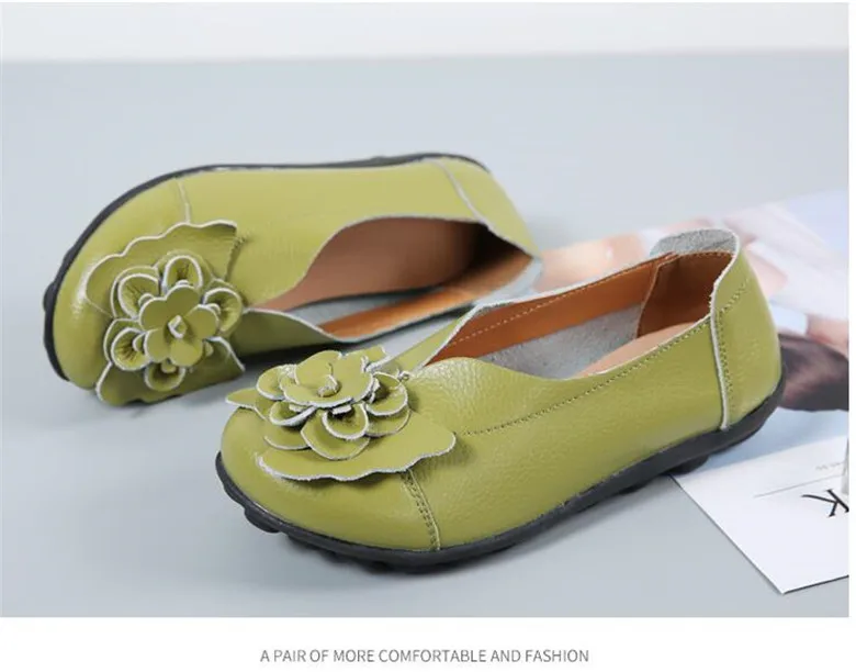 MVVJKE/туфли из натуральной кожи на плоской подошве; лоферы; обувь для отдыха; удобные кожаные женские туфли на мягкой нескользящей подошве; большие размеры