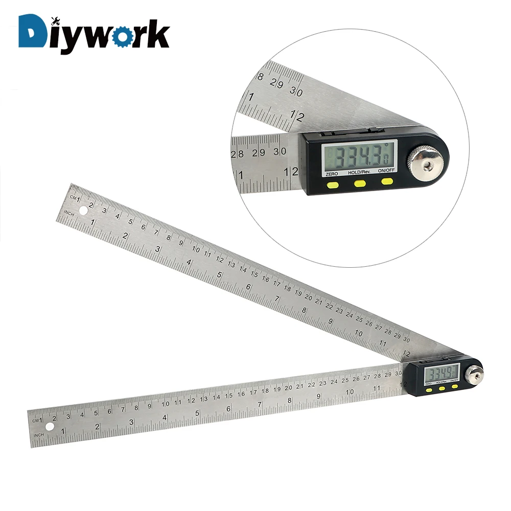 DIYWORK цифровая угловая линейка 360 градусов транспортир 30 см 12 &quotИнклинометр