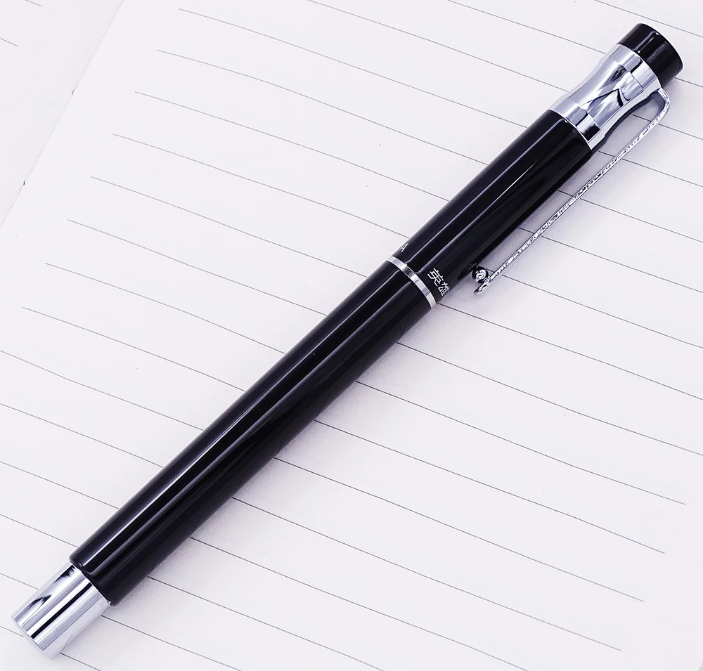 Hero 257, гладкая перьевая ручка, 360 градусов, круглая ручка для письма, тонкая, 0,5 мм, модная, черная, отлично подходит для практики, бизнеса, офиса