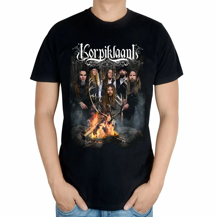 15 дизайнов, брендовая рубашка Korpiklaani Rock, 3D, подгонка, ММА, фитнес, Hardrock, тяжелый народный металл, хлопок, короткий рукав, camiseta