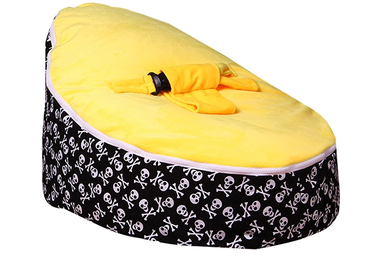Levmoon Средний череп печати мешок бобов стул детская кровать для сна портативный складной детское сиденье диван Zac без наполнителя