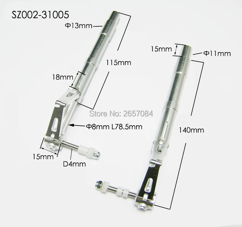 

Metal pneumatic telescopic landing gear metal shock absorber foot, D11mm,size 140MM, suitable for rc model landing gear parts