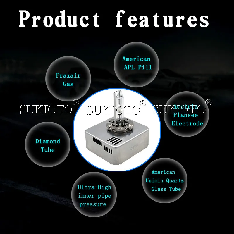 SUKIOTO GENUINE D5S XENON FOR UPDATE OF 25W ORIGINAL D5S BULB SUPER VISION 55W HIGH BRIGHTNESS HID LIGHT BULB ALL IN ONE HID