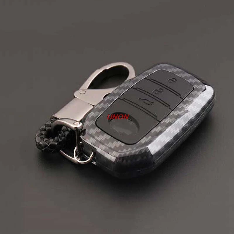 

Carbon Fiber Pattern Car Key Case Cover For Toyota Chr Rav4 Avensis Aygo Camry 2018 Auris Yaris Crown Key Ring Cover Accessories