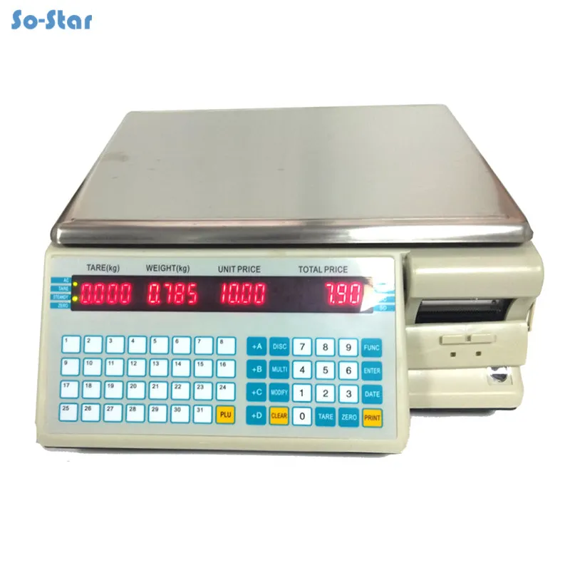 الباركود مقعد مقياس داهوا (TM-15A-5D) تجارية السعر الحوسبة التجزئة الإلكترونية التوازن مع طابعة التسمية الطباعة مقياس