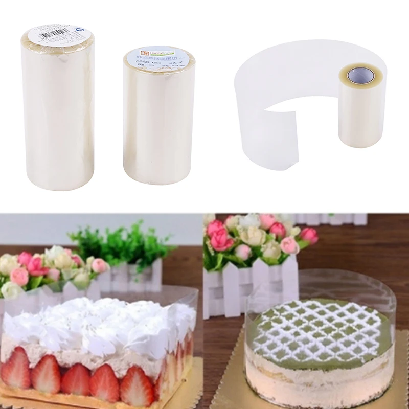 

10M Transparent Clear Mousse Surrounding Edge Wrapping Tape For Baking Cake Collar Roll Packaging DIY Cake Decorating Tools