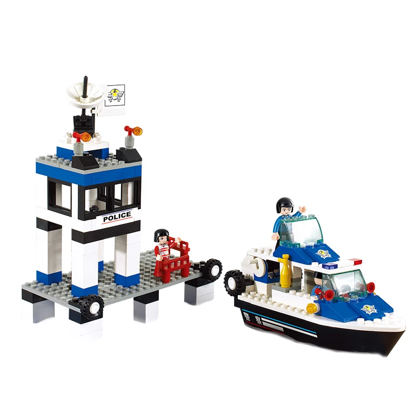 

S Model Compatible with Lego Water Policeman Models Building Kits Blocks Toys Hobby Hobbies For Boys Girls