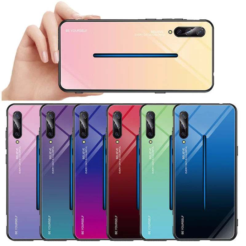 Градиент закаленное Стекло телефон крышка для Vivo IQOO NEO Y85 V9 Z1 V15 Pro S1 X27 Z3 Z3i V11i X21 UD NEX A