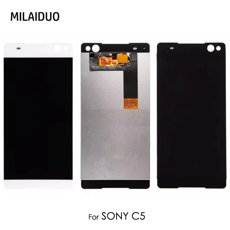 

Original LCD Display For SONY Xperia C5 Ultra E5506 E5533 E5563 E5553 Touch Screen Digitizer Glass Black White No Frame 6.0