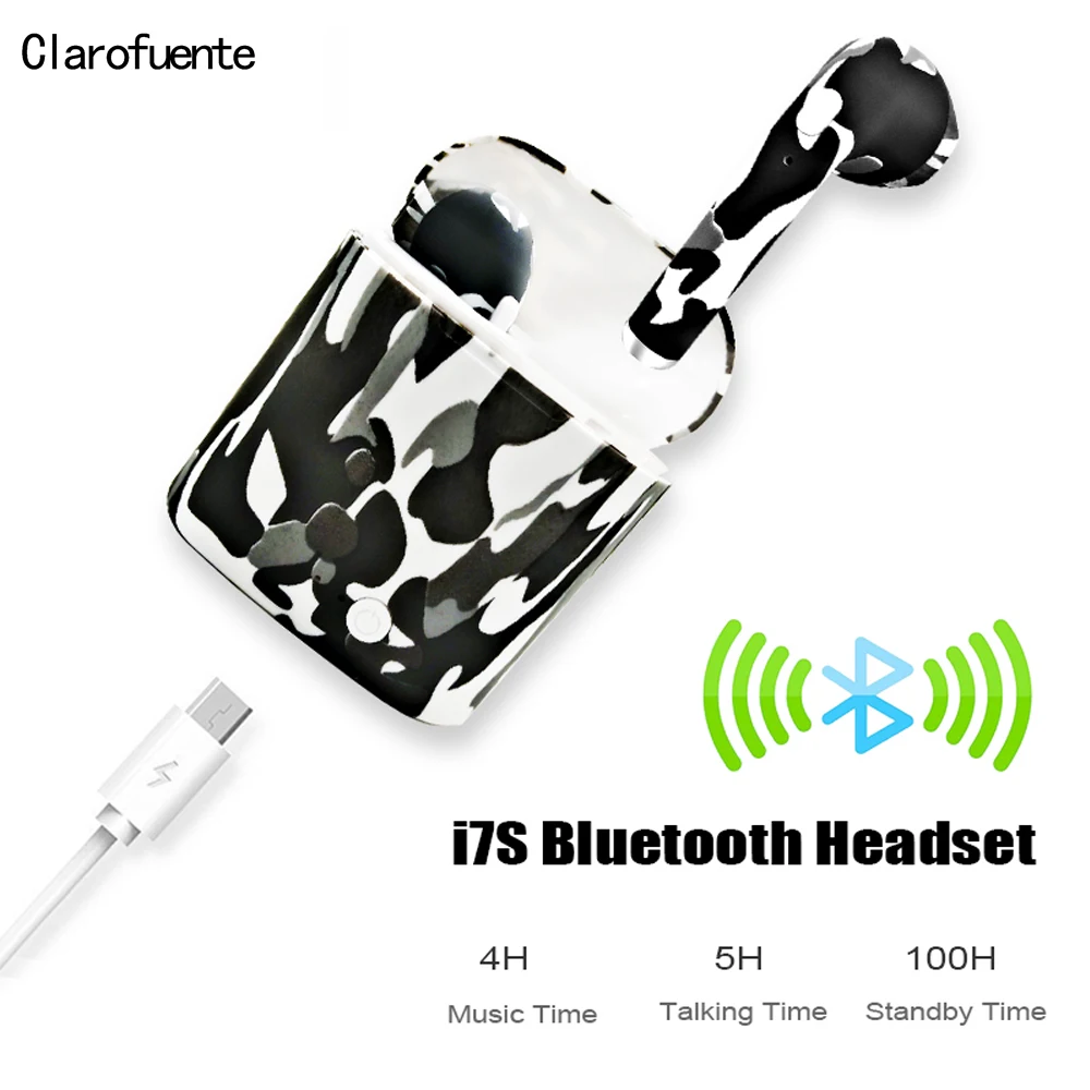 

i7s tws Fone de ouvido bluetooth,Mini Wireless Airpods Stereo Headset Earphones Earbuds With Charging Box Mic For Iphone Xiaomi