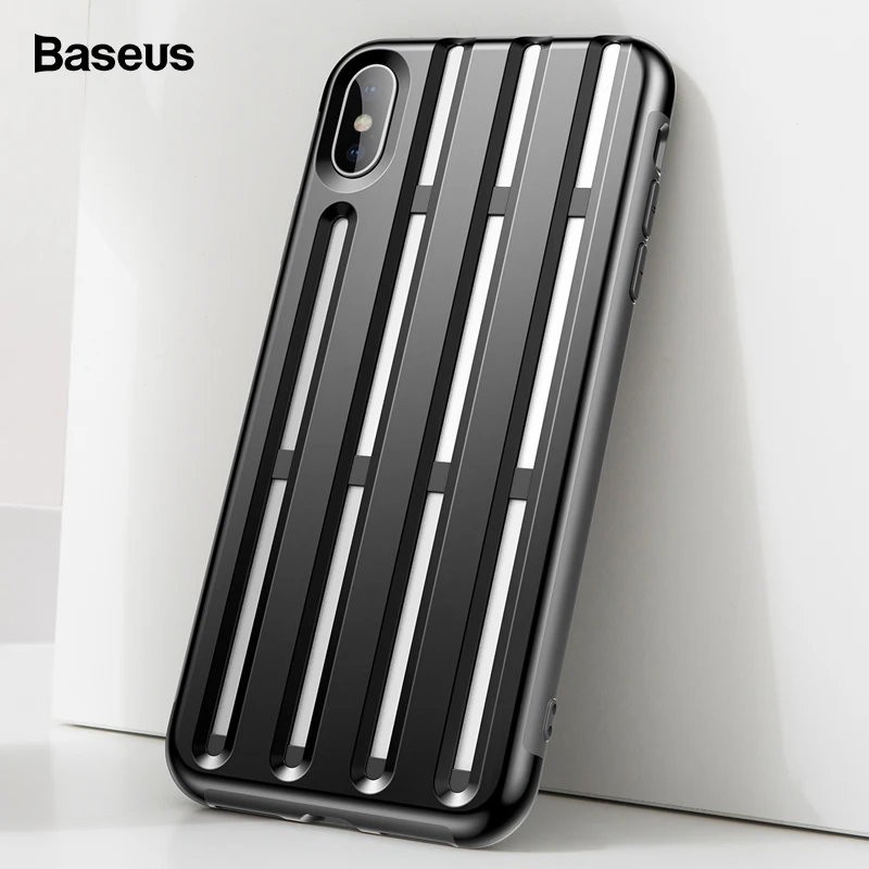 

Baseus Rugged Armor Case For iPhone Xs Max XR X S Coque Helmet Soft Silicone PC + TPU Protective Cover For iPhoneXsmax Fundas