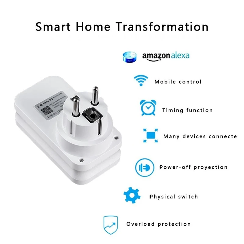 Wifi переключатель Ws2 умная розетка для Apple Homekit Alexa Google Home Eu адаптер приложение