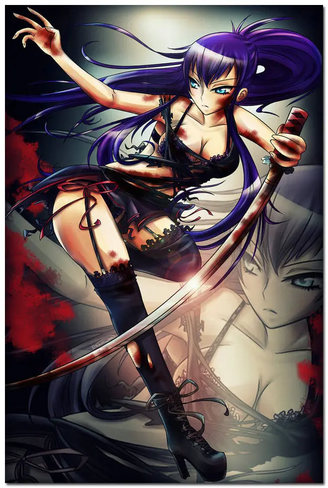 24*36inch Saeko Highschool Of The Dead Japan Anime Art Silk Poster Sexy