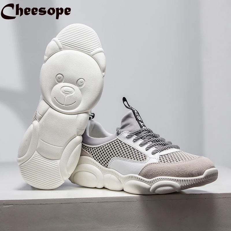 

2019 New Trend Men Sneakers Men Bear Bottom Casual Shoes Men Top Quality Lace Up comfortable Breathable luxury Sport Shoes