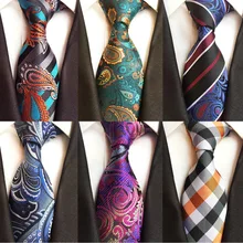 Ricnais роскошный 8 см мужской классический галстук Шелковый жаккардовый галстук цветочный клетчатый галстук полосатые галстуки мужские деловые свадебные аксессуары