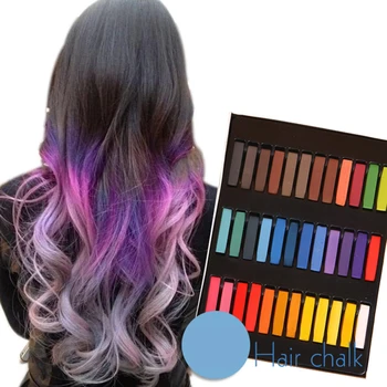 

6/12/24/36 Colors Hair Color Pen Non-toxic Temporary Hair Chalk One-time Hair Dye Crayons DIY Hair Pastels Coloring Salon Kit