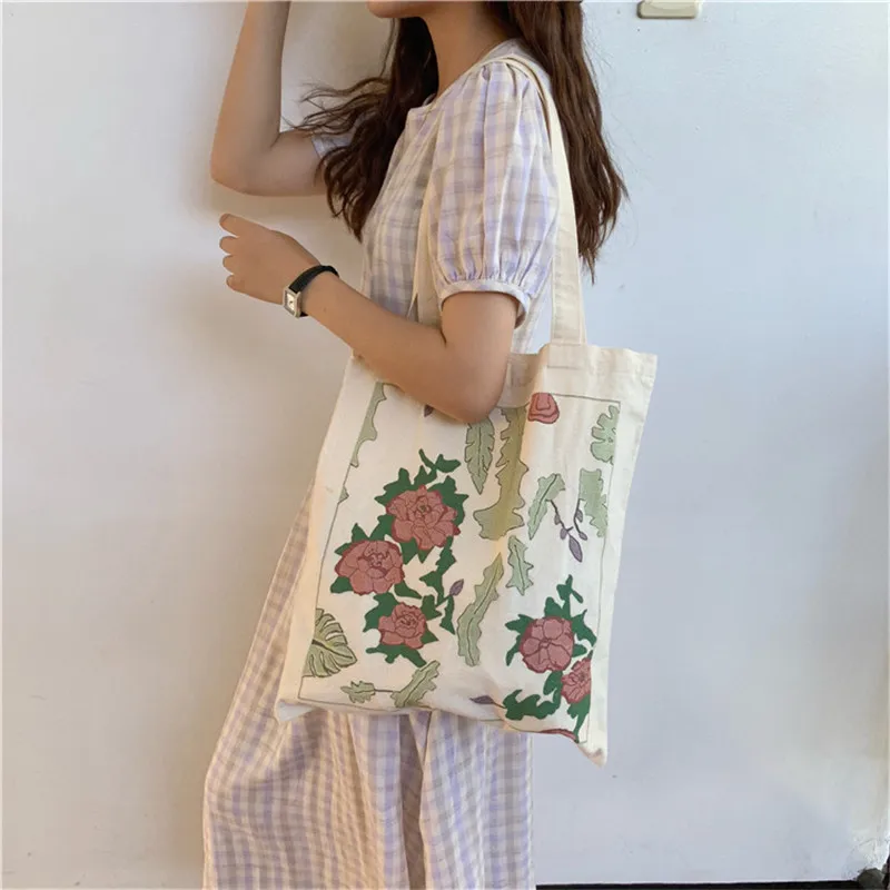 Сумка на плечо женская из хлопчатобумажной ткани с принтом лебедя|hand bag|shoulder bagsbag