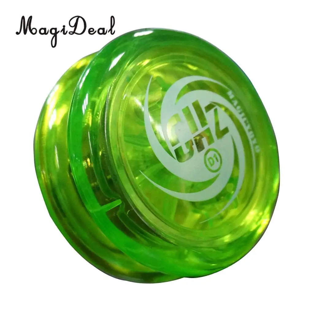 Plastic D1 Spin Ball Professional YoYo Size E Bearing with String for Kids Children Adult Classic Toy Green