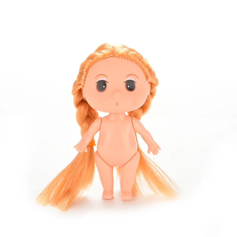 1 X Mini Super Long Blond Hair Doll for ddung Kid Birthday Cake Mold Decor U150
