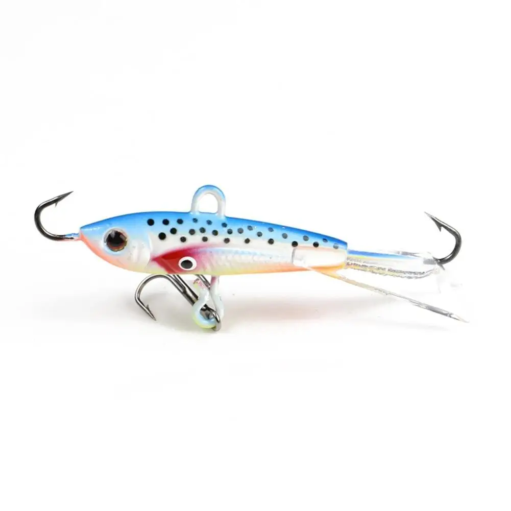 

Mounchain 4Pcs 60mm/10.5g Fish Jigging Lure Metal Lead Fish Lure Winter Ice Fishing Hook Bait 4 Colors Mixed