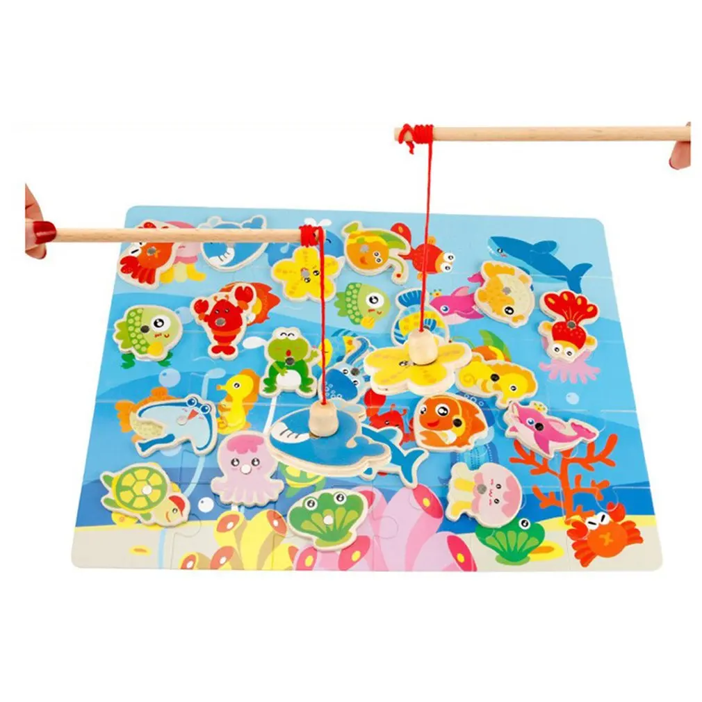 Buy Barreled Wooden Fishing Toys set Baby