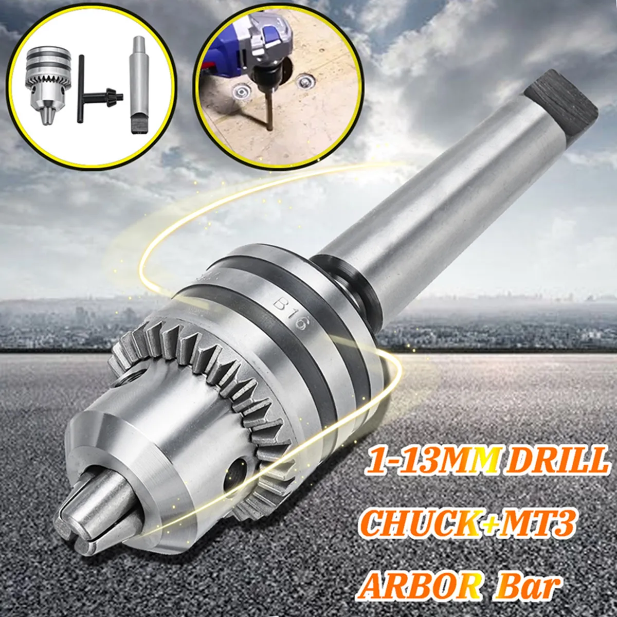

1/2" Heavy Duty Drill Chuck with MT3 Morse Taper Arbor 3MT 1-13mm For Mini Lathe Rotary Hammer Hand Tool